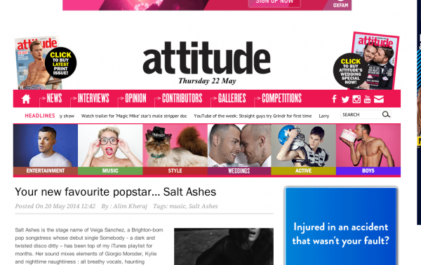 Salt Ashes Interviews With Attitude Magazine
