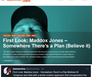 Jammerzine Premiere Maddox Jones' Dynamic Animated Video for High-Spirited Single "Somewhere There’s a Plan (Believe It)"