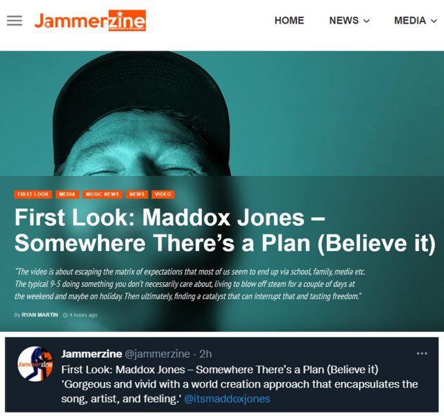 Maddox Jones - Somewhere There's a Plan (Believe It) - Music Video Premiere