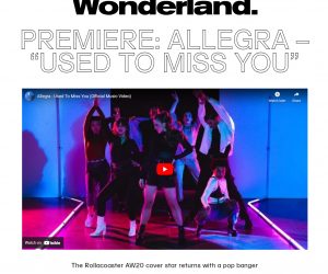 Wonderland Premiere the Music Video for Allegra's New Single "Used to Miss You"
